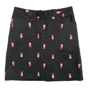 Lilly Pulitzer Black and Pink Pineapple Mini Skirt